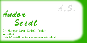 andor seidl business card